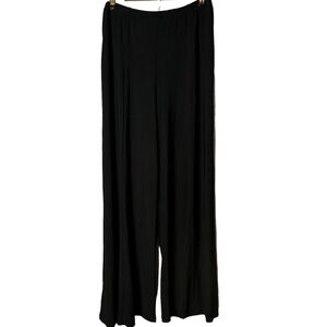 Marina Black Elastic Pull On Dress Pants Size 16 Style 28027‎ 28028 USA Wide Leg